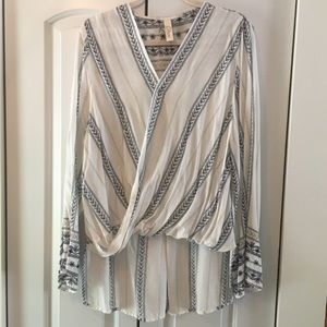 Light and airy blue and white blouse